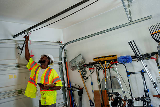 Professional Garage Door Panel Replacement technician working in Corning, NY
